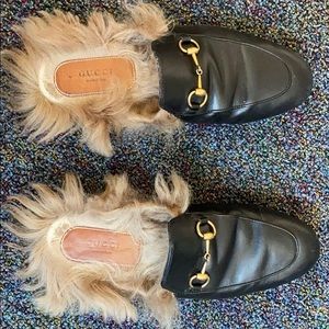 Gucci Princetown fur-lined mule